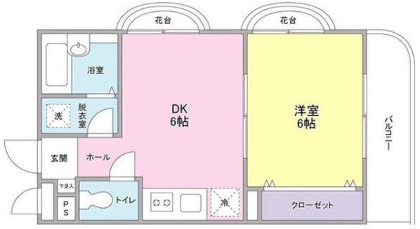 ブルーシャトー戸越の物件間取画像